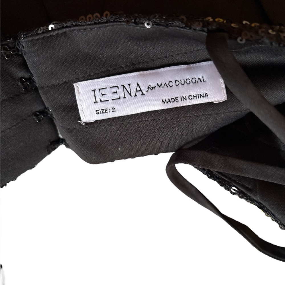 Mac Duggal Cutout Waist Sequin Sleeveless Open Back Long Dress Black Size 2 NWT - Picture 9 of 15